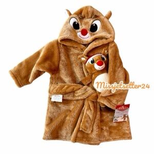 Rudolph the Red Nose Reindeer Baby Robe Plush Toy Set 0-9 Months Rashti & Rashti